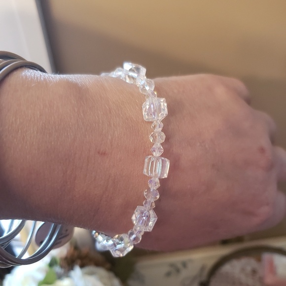 AURORA BOREALIS bracelet w swarovski Crystals - Picture 7 of 8